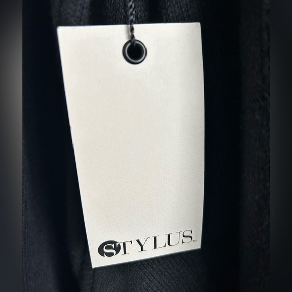 NWT Black Asymmetrical Cowl Neck Sweater - Picture 6 of 6